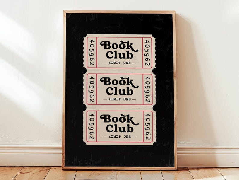 Vintage Book Club Ticket Print