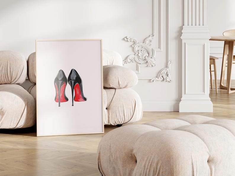 Black High Heels Wall Art