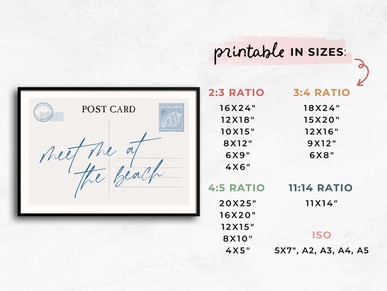Printable Wall Art Size Guide