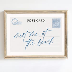 Handwritten Postcard Print Nantucket Old Money Aesthetic