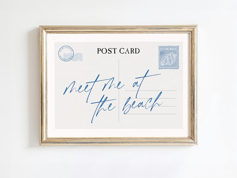Handwritten Postcard Print Nantucket Old Money Aesthetic