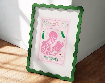 The Reader Tarot Card Print: Witchy Bookish Decor (Digital Download)