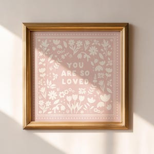 Muted Pink Printable Square Wall Art