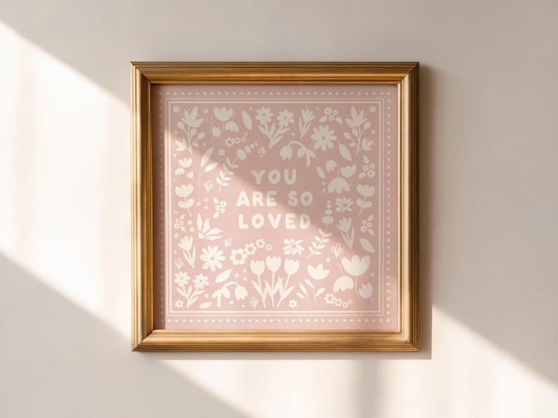 Muted Pink Printable Square Wall Art