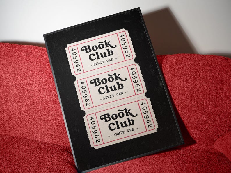 Book Club Admit One Ticket Poster