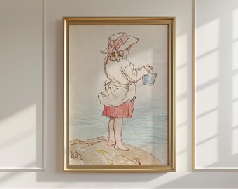 ヴィンテージ ビーチ プリント | ヴィンテージ ウォール アート 沿岸装飾 | ビーチ プリント アート | 航海用子供部屋装飾 | ヴィンテージ 子供部屋プリント デジタル ダウンロード