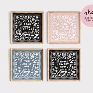 Abstract Floral Illustration Inspirational Quote Art
