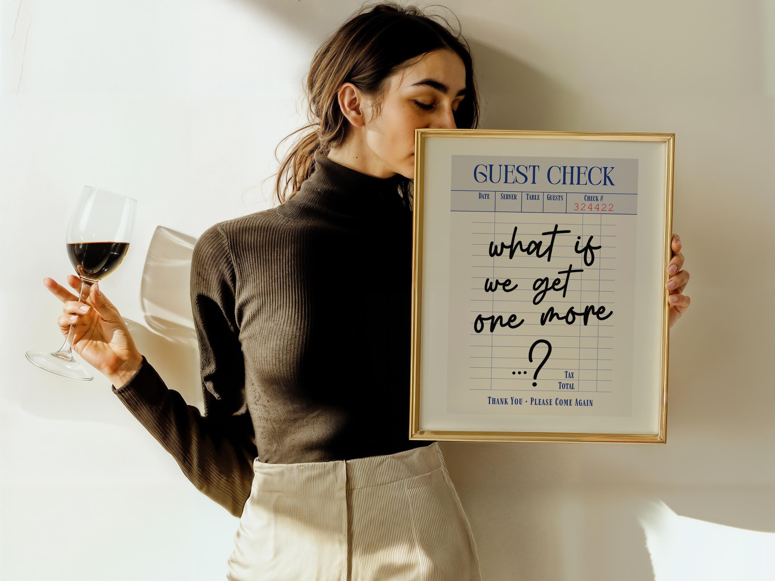 Retro Guest Check Print Set: Trendy Bar Cart Art (digital Download) - Etsy