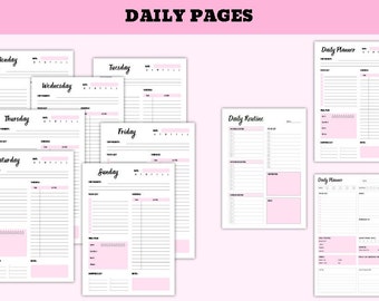 ADHD planner printable ADHD organizer for adults productivity planner bundle life planner inserts daily weekly monthly yearly templates pdf