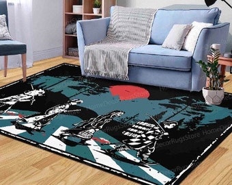 Manga Rugs, Dining Room Rug, Anime Rugs, Accent Rugs, Chenille Rug, Custom Rug, Japanese Rugs, Salon Rug, Modern Rug, Entry Rug, Gift Rugs,