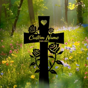 Personalized Memorial Stake Metal - Metal Sign Gift Idea - Forever In Our Hearts