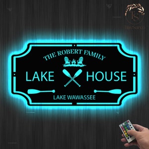 Custom Lake House Sign, Lake House Welcome Sign, Personalized Lake House Metal Sign,Lake House Wall Decor,Lake House Gifts,Housewarming Gift
