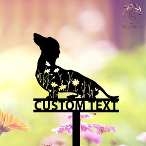 Custom Dachshund Memorial Stake Sign,Pet Loss Gift,Dachshund Sympathy Sign, Remembrance Stake,Pet Grave Markers Sign, Metal Sign With Stake