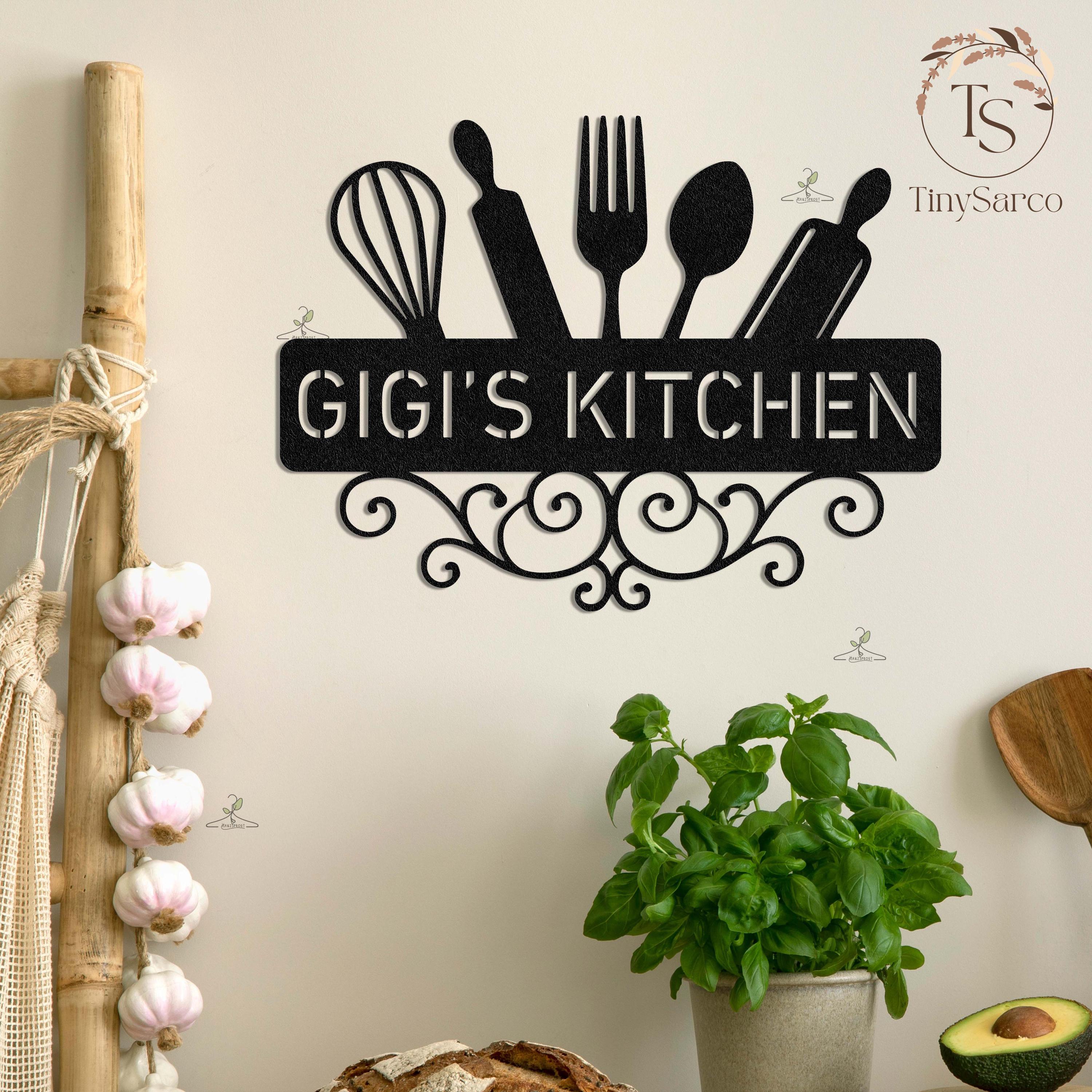 Custom Metal Sign for Kitchen, Personalized Kitchen Signs, Kitchen Wall ...