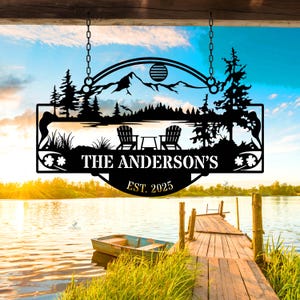 Custom Lake House Sign, Personalized Cabin Decor,  Family Name Sign, Lake House Decor, Camp Life Sign, Cabin Decor,Camping Gift,Outdoor Sign