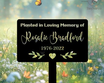 Personalized Memorial Tree Sign With Stake, Custom Tree Metal Garden Marker, Tree Plaque Marker, Metal Memorial Marker, Tree Decoration gift