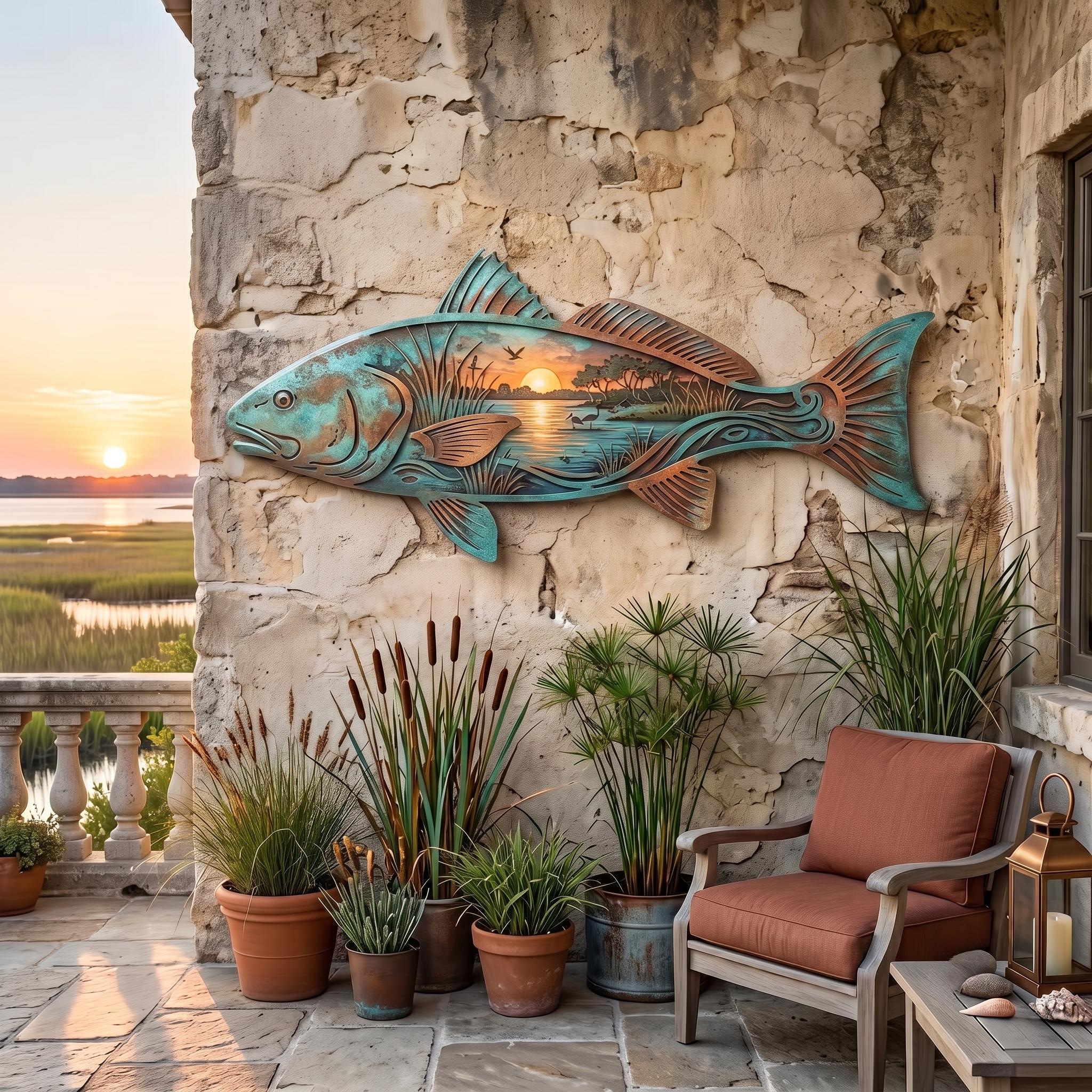 Redfish Metal Art - Etsy