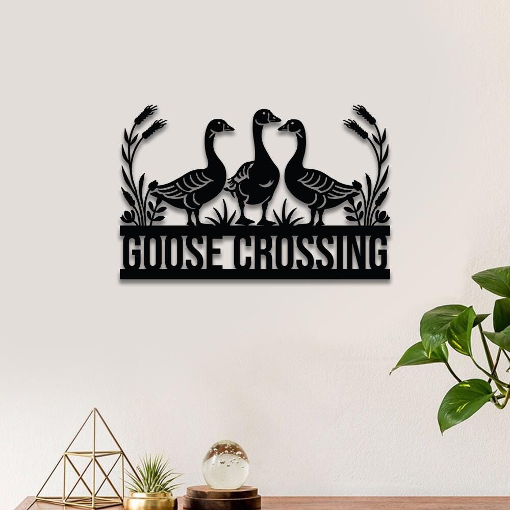Goose Metal Sign Custom, Goose Farmhouse Sign, Personalized Goose Farm ...