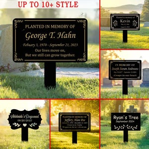 Regalo de condolencia personalizado, marcador de tumba conmemorativo personalizado, en memoria amorosa, pérdida de un ser querido, regalo funerario, placa de jardín, plantación de árboles