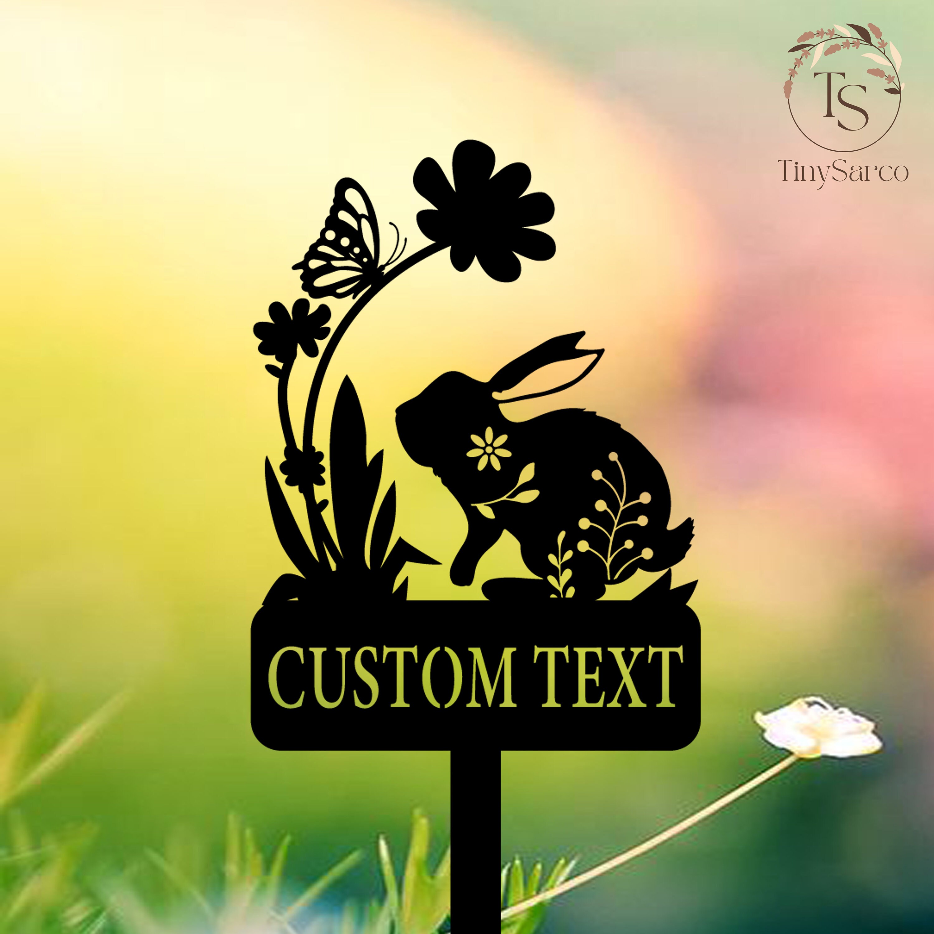 Personalized Bunny Stake Sign, Custom Rabbit Garden Decor,rabbit Sign ...
