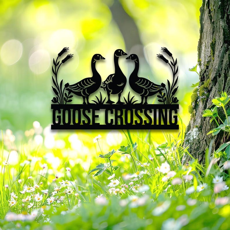 Goose Metal Sign Custom, Goose Farmhouse Sign, Personalized Goose Farm ...
