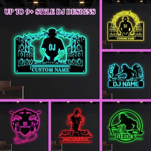 Custom DJ LED Sign, Personalized Music Studio Decor,Unique Music Lover Gift,DJ Player Metal Sign,Music Lovers Gift,Gift For Man,Gifts for dj