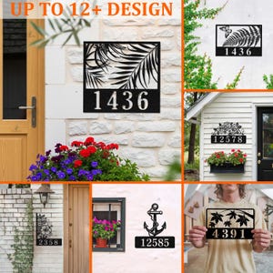 Personalized House Number Plaque, Custom Address Sign, Modern Address Sign, Outdoor Metal House Numbers, Farmhouse Welcome, Sunflower Decor