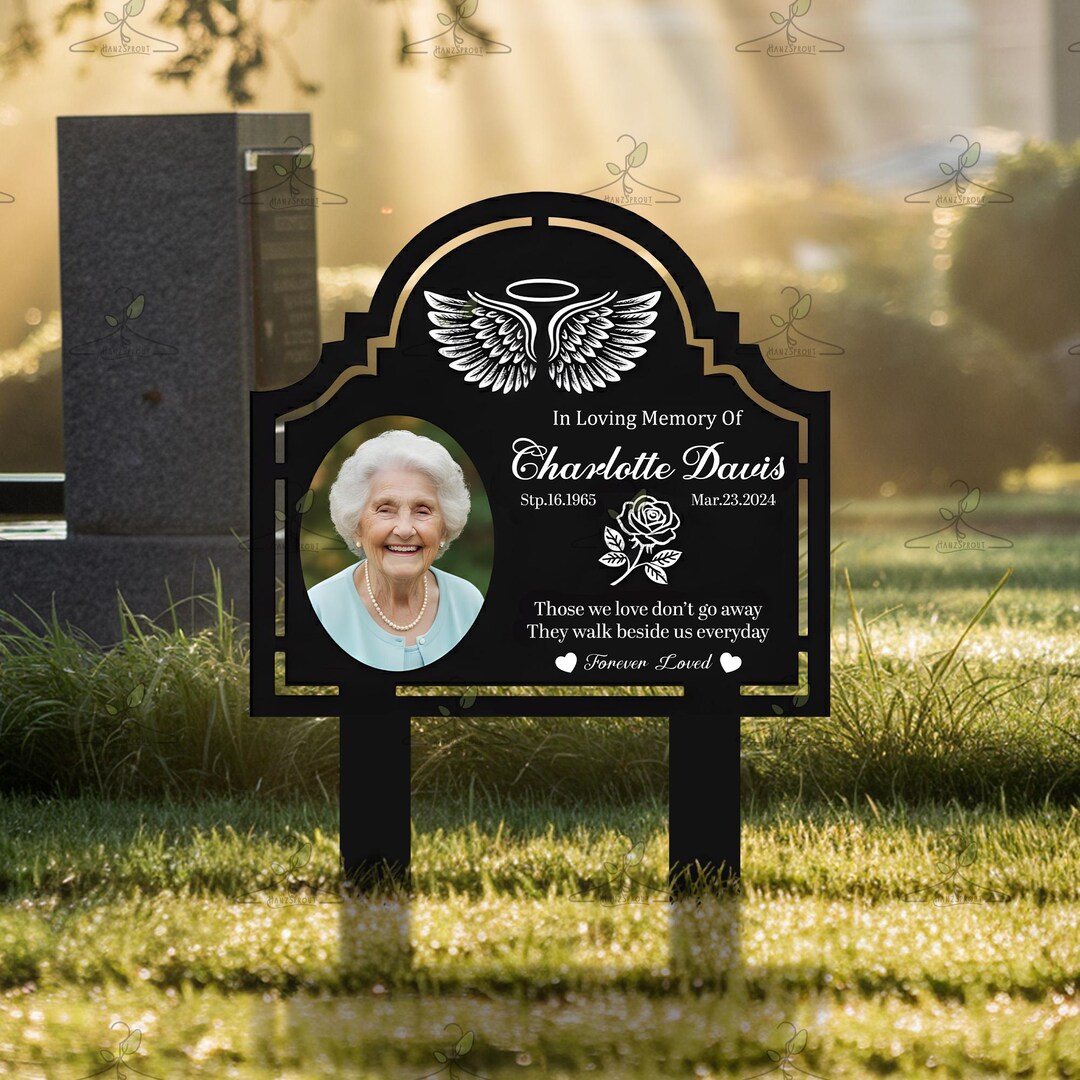 Custom Memorial Metal Sign With Photo, in Loving Memory Garden Yard ...