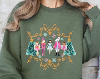 Nutcracker Ballet Christmas Sweatshirt, Holiday Party Sweater