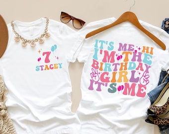 Custom Birthday Girl Shirt, 7th Birthday Party Tee
