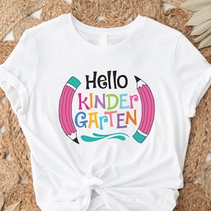 Kleuteroutfit, hallo kleutershirt, shirt First Day of School, T-shirt kleuterschool, aankondiging T-shirt kleuterschool, T-shirt kleuterschool