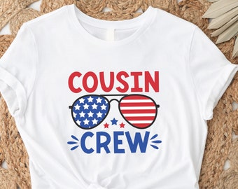 Cousin Crew 4th of July Shirt, Patriotic USA Tee