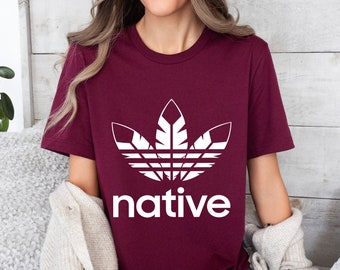 Native Pride T-Shirt, Indigenous Feather Design