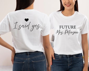 Custom Future Mrs. Shirt, Engagement Gift, Bridal Tee