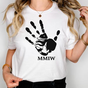 Maglietta "No More Stolen Sister", Maglietta nativa americana, Maglietta MMIW, Mano rossa indigena, Maglietta "Indossa il rosso per mia sorella"