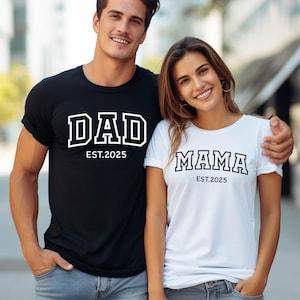 Magliette per mamma e papà, maglietta per neo-papà, regalo per neo-mamma, maglietta per annuncio di gravidanza, regalo per mamma e papà, festa della mamma