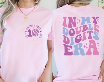 In My Double Digits Era Shirt, 10th Birthday Tee