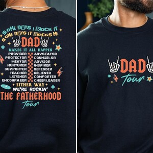 Dad Tour Hoodie, Gift For Dad, Funny Father&#39;s Day Gift For Dad, Fatherhood Hoodie, Funny Dad Hoodie, Cool Father Birthday Hoodie