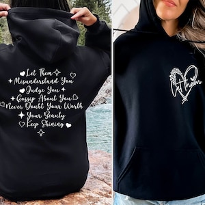 Let Them Sweatshirt, Let Them Front And Back Printed Hoodie, Positive Saying Shirt, Mental Health Shirt, Self Worth Tee, Inspirational Tee