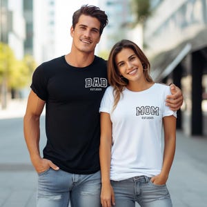 Magliette per mamma e papà, maglietta per neo-papà, regalo per neo-mamma, maglietta per annuncio di gravidanza, regalo per mamma e papà, festa della mamma