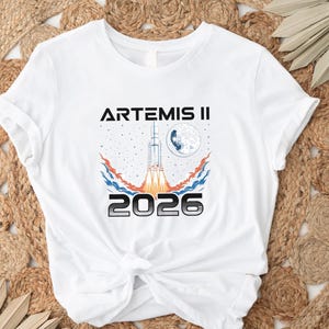 Artemis II 2026 Rocket Launch T-Shirt, Future Moon Mission Tee, Space Exploration Hoodie, Science Gift image 5