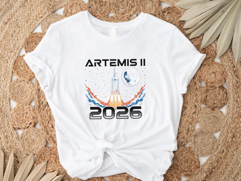 Artemis II 2026 Rocket Launch T-Shirt, Future Moon Mission Tee, Space Exploration Hoodie, Science Gift image 5