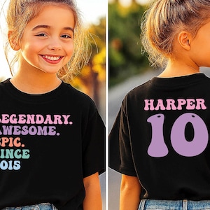 10 Birthday Shirt, Birthday Girl Tee, 10 Years Old Birthday, Ten Birthday Sweater, 10th Birthday Gift, Gift For Girl