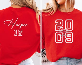 Chapter Birthday Sweatshirt or Hoodie, Custom Year Top, 21st Birthday Gift, Personalized Birthday  Hoodie