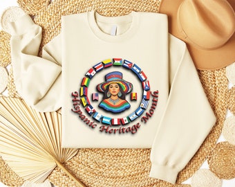 Hispanic Heritage Month Sweatshirt, Latina Flags