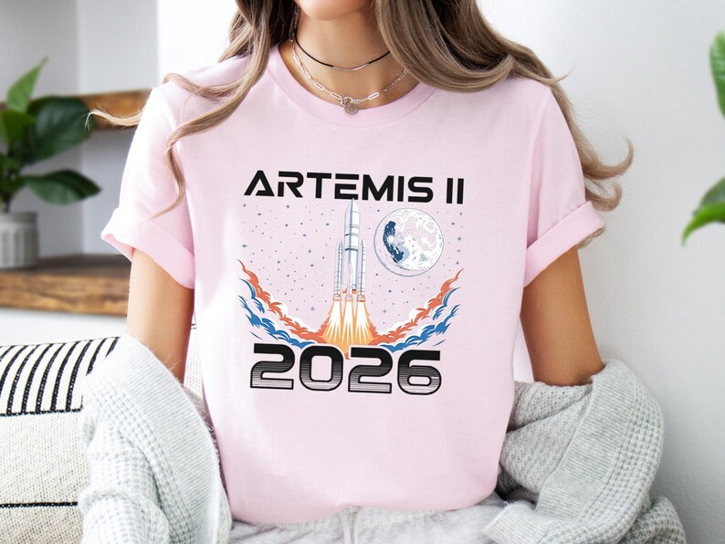 Artemis II 2026 Rocket Launch T-Shirt, Future Moon Mission Tee, Space Exploration Hoodie, Science Gift image 4
