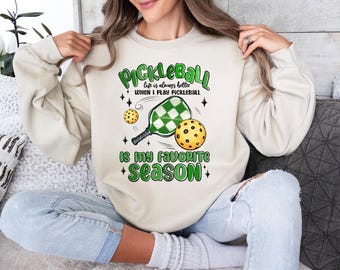 Pickleball Graphic Sweatshirt, Sport Outfit Gift