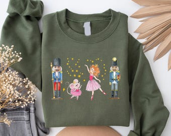 Nutcracker Christmas Sweatshirt, Ballet Party Sweater