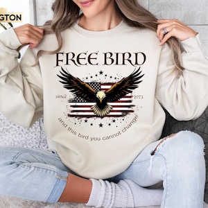Sudadera con pájaro libre, camiseta del Día de la Independencia, camiseta de águila, camiseta de música retro, camiseta de música retro de Estados Unidos con pájaro libre, camiseta de banda de rock