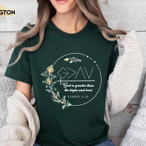 God is Greater Than the Highs and Lows Shirt, Christian Hoodie, Bible Jesus Lover Gift, Faith Sweatshirt, Jesus Shirt, Christian Hoodie